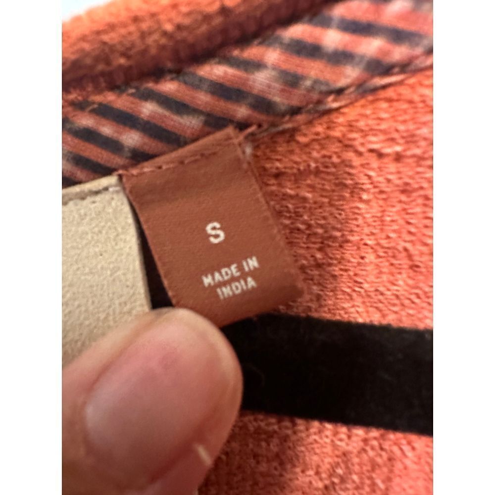 Pilcro Anthropologie VNeck Long Sleeve Blouse Burnt Orange Light Weight Size S - Picture 5 of 7